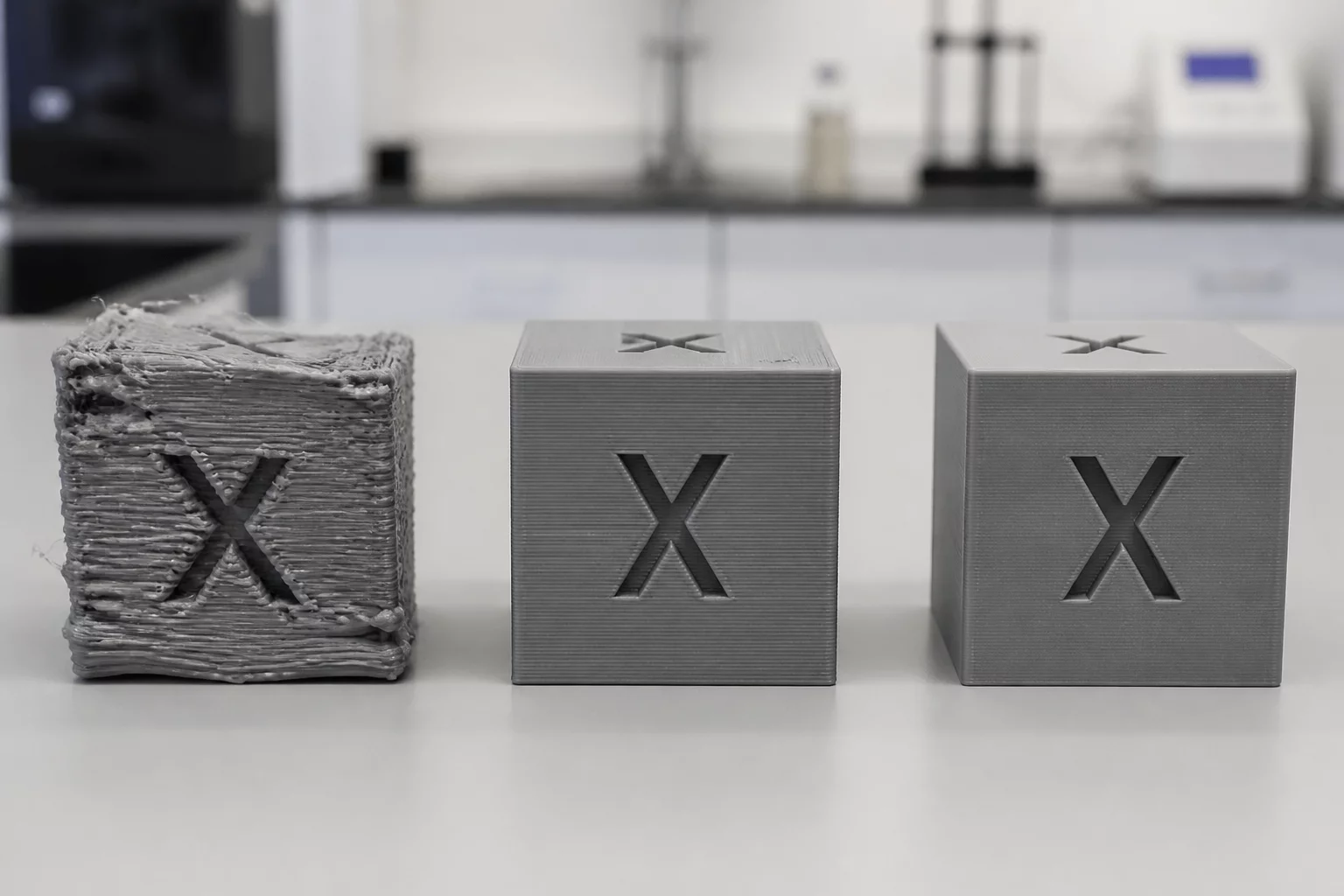 Initial cold start print surface defects compared with heat-soaked parts